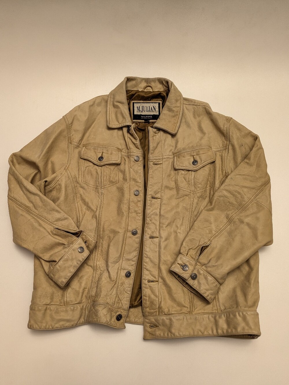 Wilson's Leather M. Julian Men's Tan Soft Leather Jacket XL